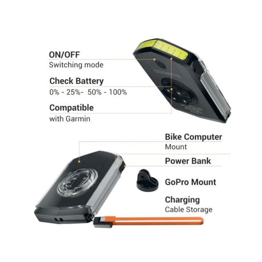 Skuad racelite 100 front light for cyclocomputer support