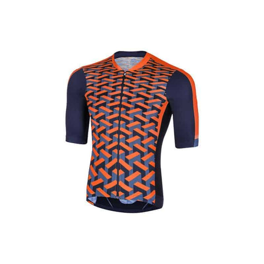 Zero RH+ Vertigo Jersey ECU0502 Cycling Shirt Orange-Blu-kleur