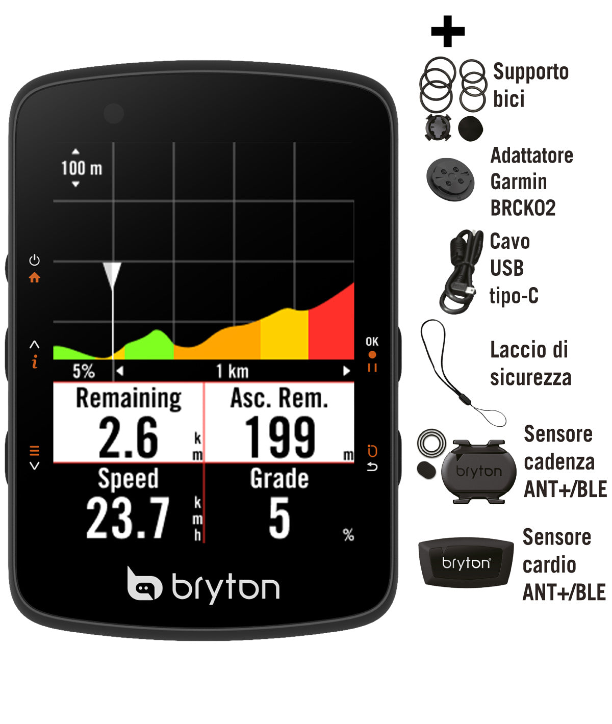 Bryton Rider 550D z CAD i HRM