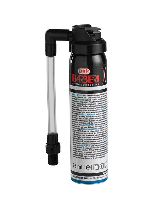 Aufblasen und Reparieren von Barbers 75 ml mit Befestigung am Rahmen