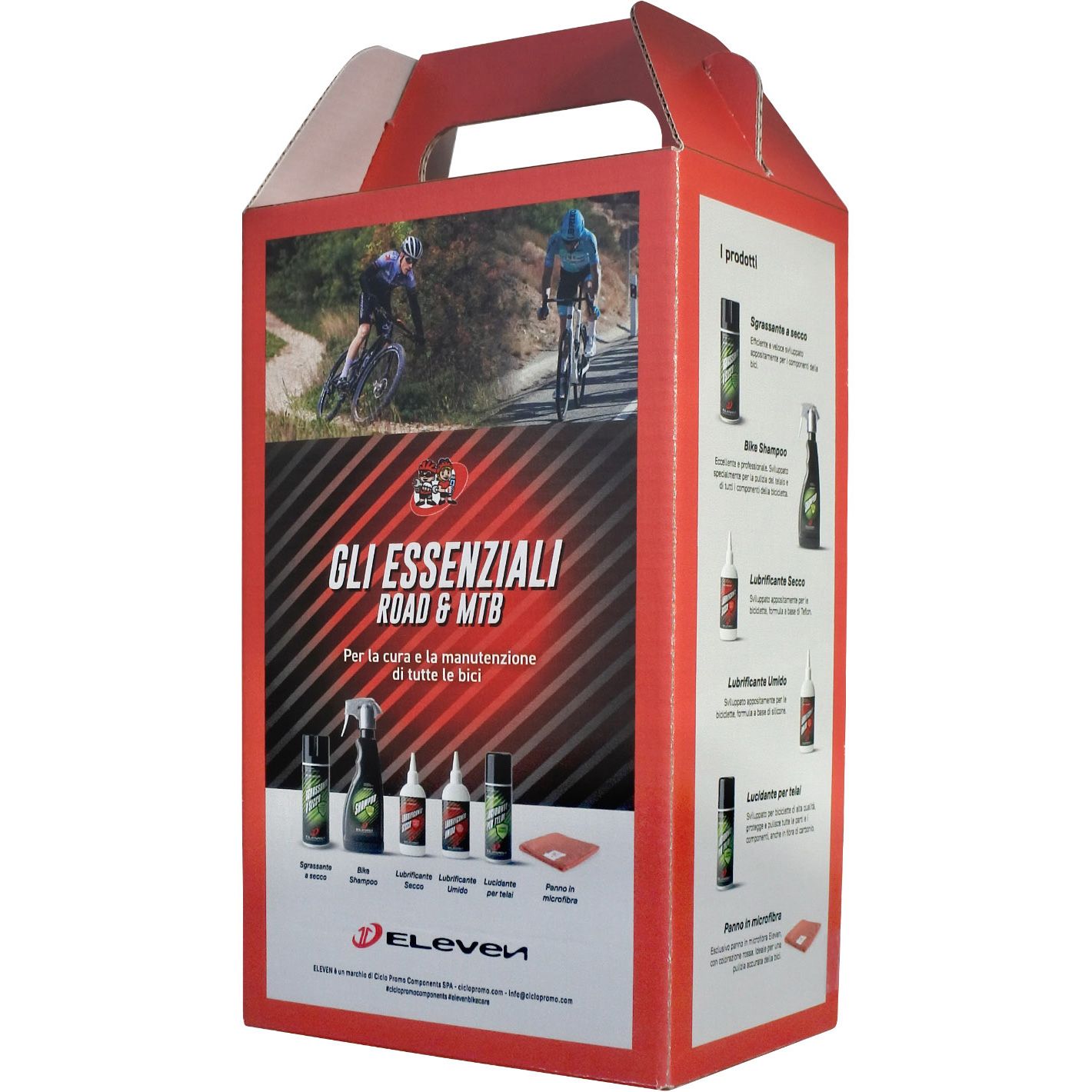 Kit Eleven Gli Essenziali Road & Mtb - Prodotti Per Cura E Manutenzione Bici Con Opuscolo Illustrivo