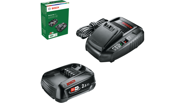 Conjunto de iniciantes Bosch 18 V (Bateria de 2,5 Ah + a 1830 HP)