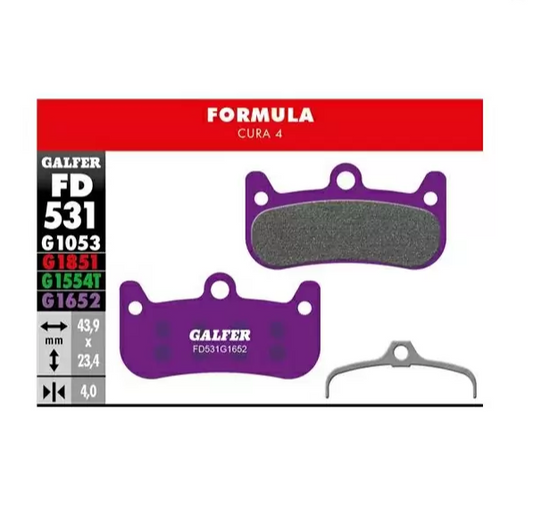 Dotas de freio orgânico Galfer FD531G1652 - CURA 4 FORMULA