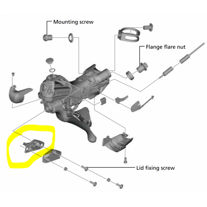 Shimano ST-R9120 links Membran