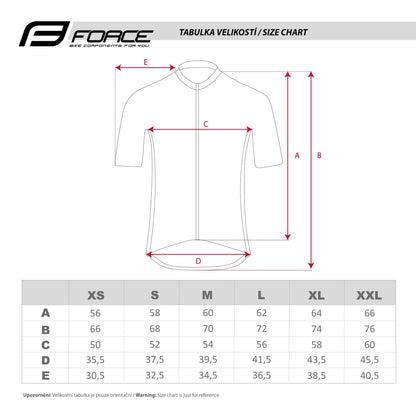 Corta Corta Force T10, Camisa de ciclismo Nero-Bianco