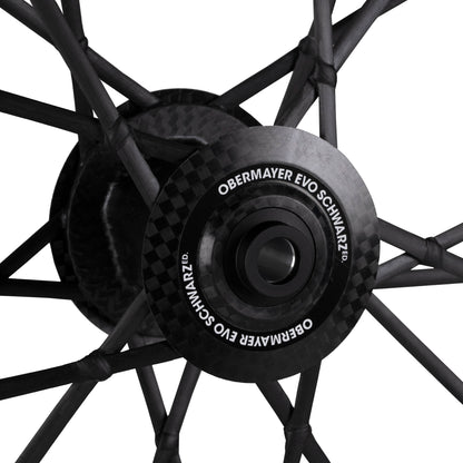 Leichte Räder Paar Obermayer Evo Schwarz und Tubeless Disc